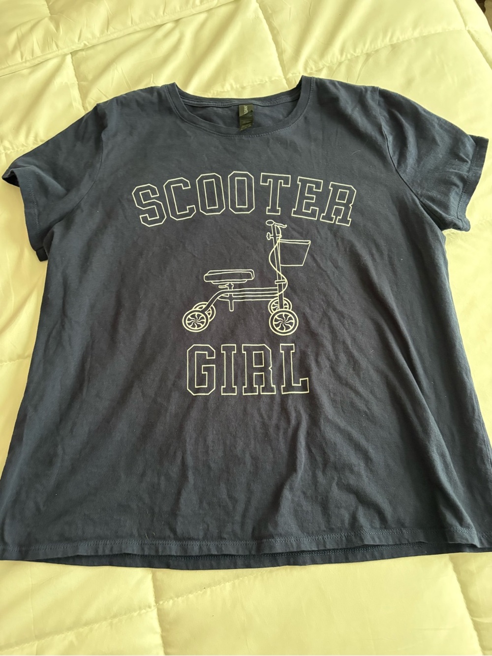 Gildan Navy 'Scooter Girl' Graphic Tee
